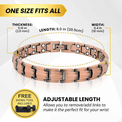 Bracelet de Magnétothérapie en Cuivre Pur Ultra-Résistant pour Femme (Classique)