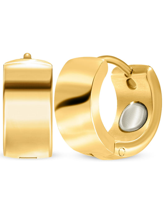 Pendientes de magnetoterapia pulidos para mujer (dorados)