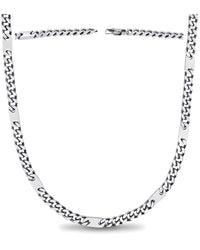 Magnetic Therapy Necklace Stainless Steel Curb Chain