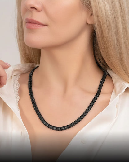 Powerful Black Titanium Magnetic Therapy Necklace