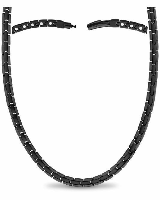 Powerful Black Titanium Magnetic Therapy Necklace