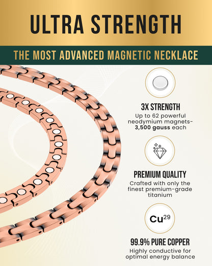 Powerful Copper Magnetic Therapy Necklace Classic Chain