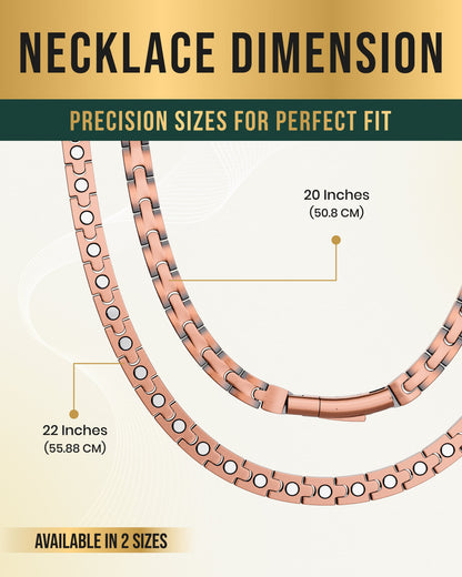 Powerful Copper Magnetic Therapy Necklace Classic Chain