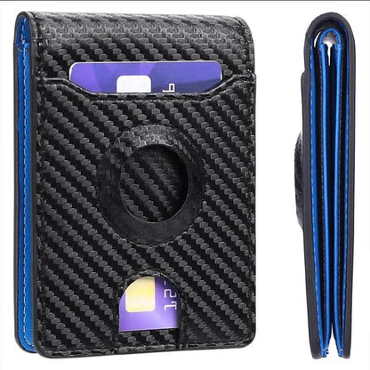 RFID Slim Card Holder Wallet for Dad, Husband, Son, Brother, Boyfriend – AirTag Slot, Father’s Day Gift