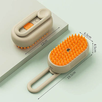 3-in-1 Electric Pet Brush – Steam Cleaner, Hair Remover & Massager for Dogs & Cats