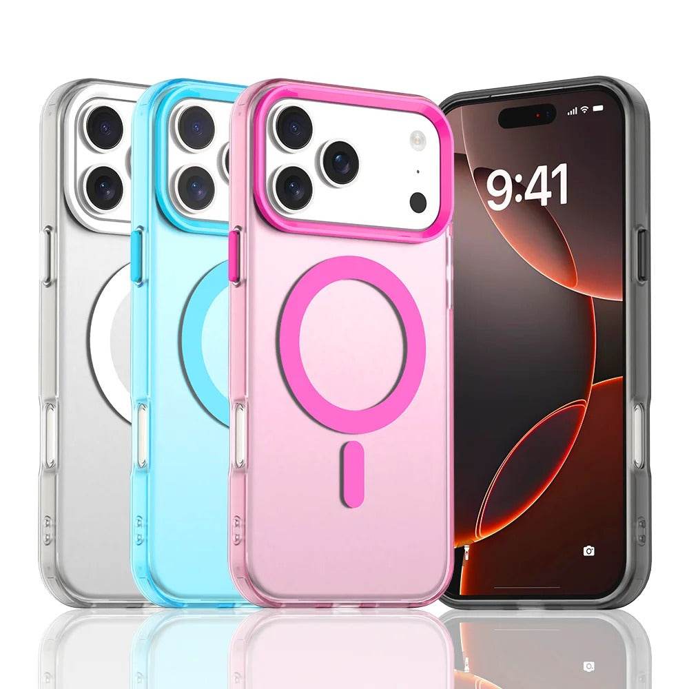 Luxury Magnetic Candy Case for iPhone 17 Pro, 17 Pro Max – Soft Skin Feel with Wireless Charging Support