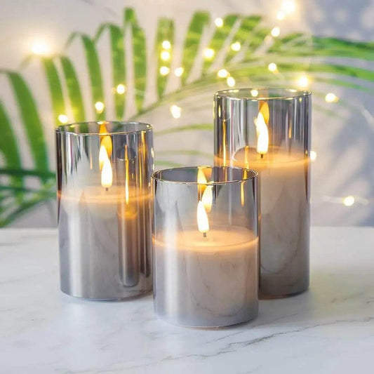 Bougies vacillantes Aurora Glow avec télécommande