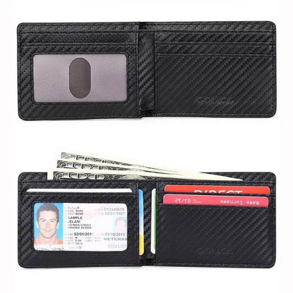 RFID Slim Card Holder Wallet for Dad, Husband, Son, Brother, Boyfriend – AirTag Slot, Father’s Day Gift
