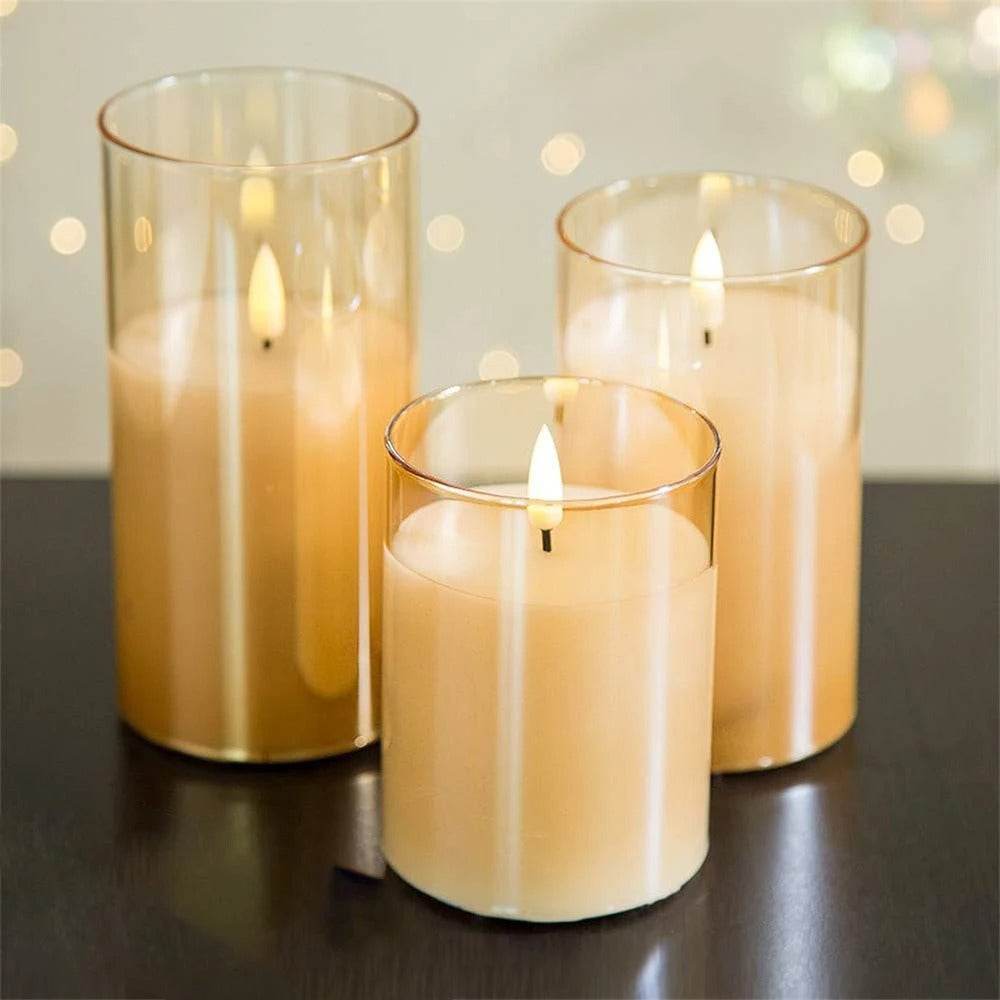 Velas Aurora Glow Flicker con control remoto