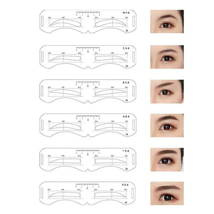 Reusable Eyebrow Stencil Kit – Brow Shaping & Styling Guide with Soft Ruler | Makeup Tool for Precise Grooming & Definition