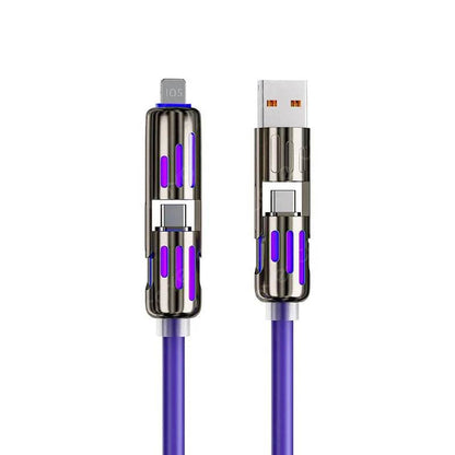 Universal 4-in-1 High-Speed 240W USB Charging Cable for iPhone and Samsung
