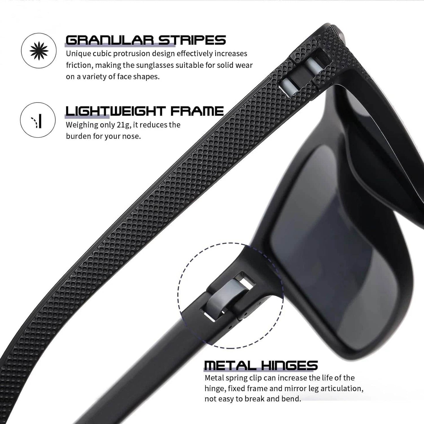 3-Pack Polarized Sunglasses – UV400 Anti-Glare Shades for Men & Women