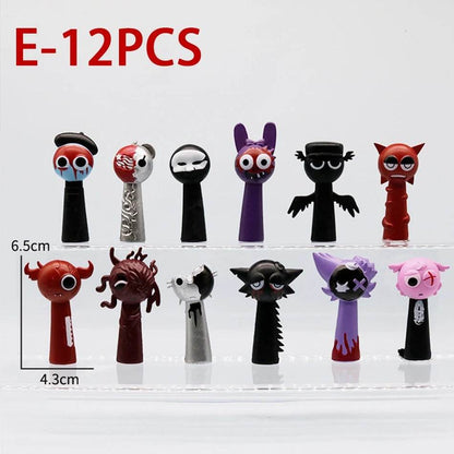 Funny Sprunki Action Figure Set – 12PCS Cartoon Toys Gift