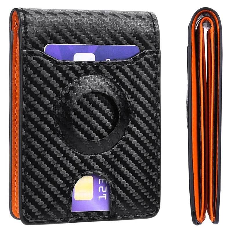 RFID Slim Card Holder Wallet for Dad, Husband, Son, Brother, Boyfriend – AirTag Slot, Father’s Day Gift