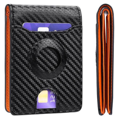 RFID Slim Card Holder Wallet for Dad, Husband, Son, Brother, Boyfriend – AirTag Slot, Father’s Day Gift