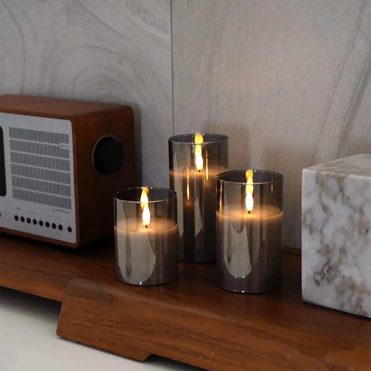 Velas Aurora Glow Flicker con control remoto