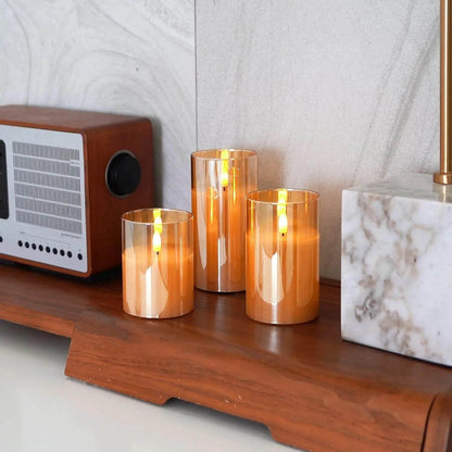 Velas Aurora Glow Flicker con control remoto