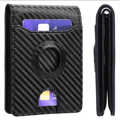 RFID Slim Card Holder Wallet for Dad, Husband, Son, Brother, Boyfriend – AirTag Slot, Father’s Day Gift