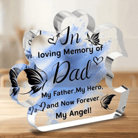 Memorial Acrylic Plaque for Dad In Loving Memory Table Decoration