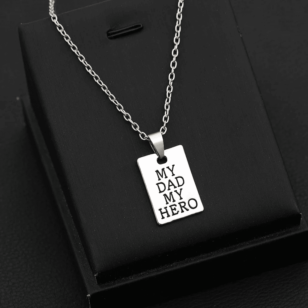 My Dad My Hero Keychain Necklace – Safe Driving Family Gift