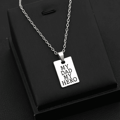 My Dad My Hero Keychain Necklace – Safe Driving Family Gift