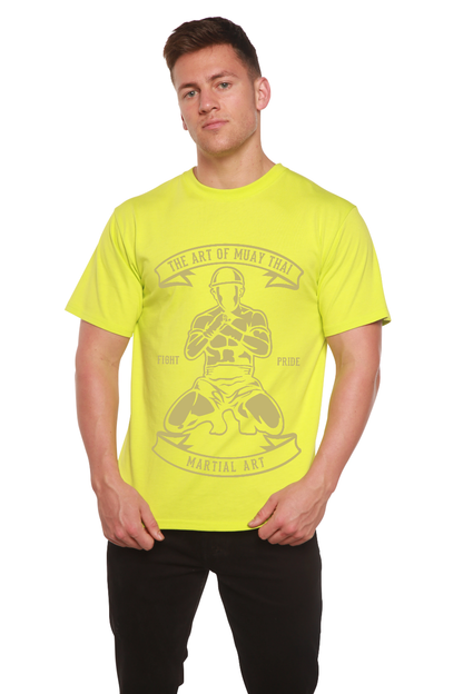 Camiseta Gráfica de Manga Corta de Bambú Viscosa/Algodón Orgánico para Hombre de Artes Marciales
