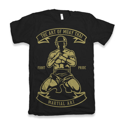Camiseta Gráfica de Manga Corta de Bambú Viscosa/Algodón Orgánico para Hombre de Artes Marciales