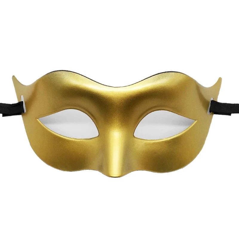 Masquerade Half Face Mask | Elegant Black & White Retro Design