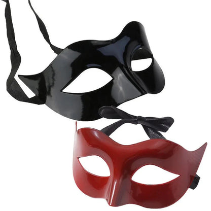Masquerade Half Face Mask | Elegant Black & White Retro Design