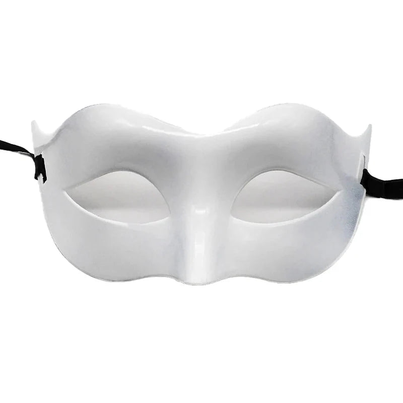 Masquerade Half Face Mask | Elegant Black & White Retro Design