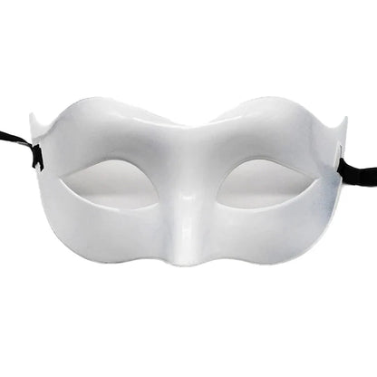 Masquerade Half Face Mask | Elegant Black & White Retro Design
