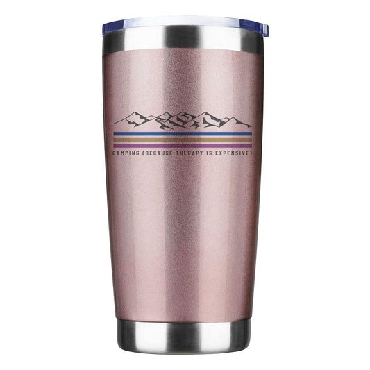Vaso térmico aislante de 20 oz con sellado al vacío "Camping Lines"