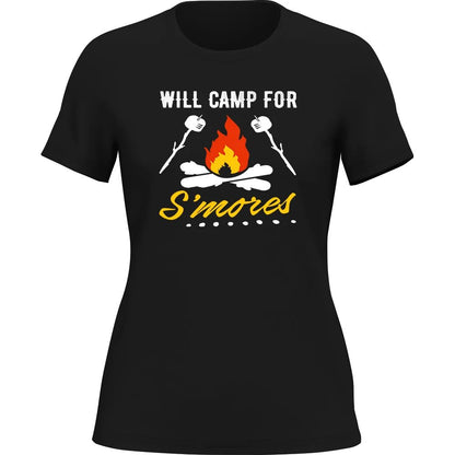 T-shirt Femme / T-shirt ajusté "Prête à camper pour des S'mores"