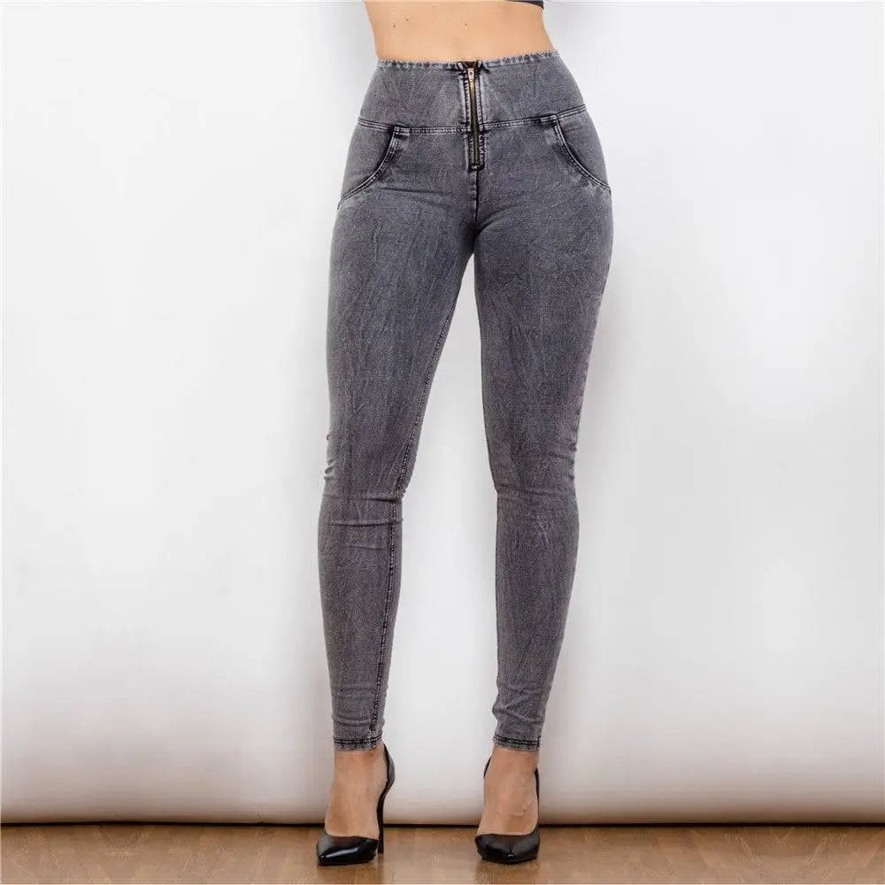 Melody high waist gray denim leggings