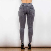 Melody high waist gray denim leggings