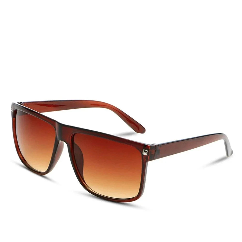 Men’s Classic Square Sunglasses – Vintage Style with Mirror UV protection Lenses