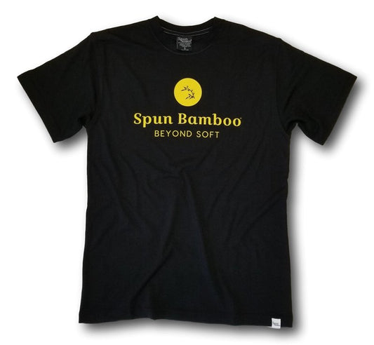 Camiseta de bambú hilado/algodón orgánico con logo para hombre
