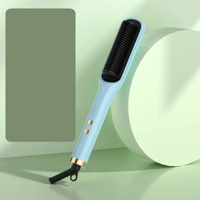 Mint Green Anion Hair Care Electric Straightener Comb