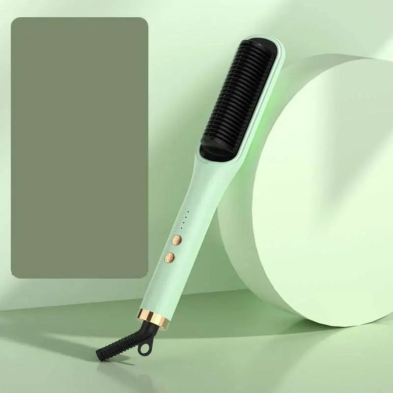 Mint Green Anion Hair Care Electric Straightener Comb