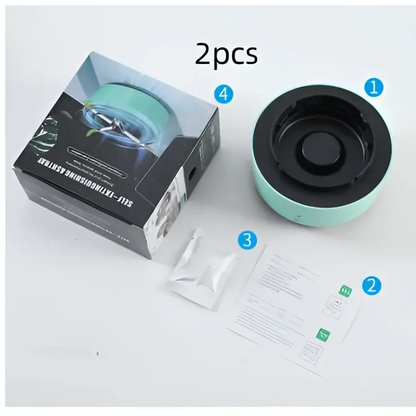 Mint Green Smoke Removal Air Purification Ashtray