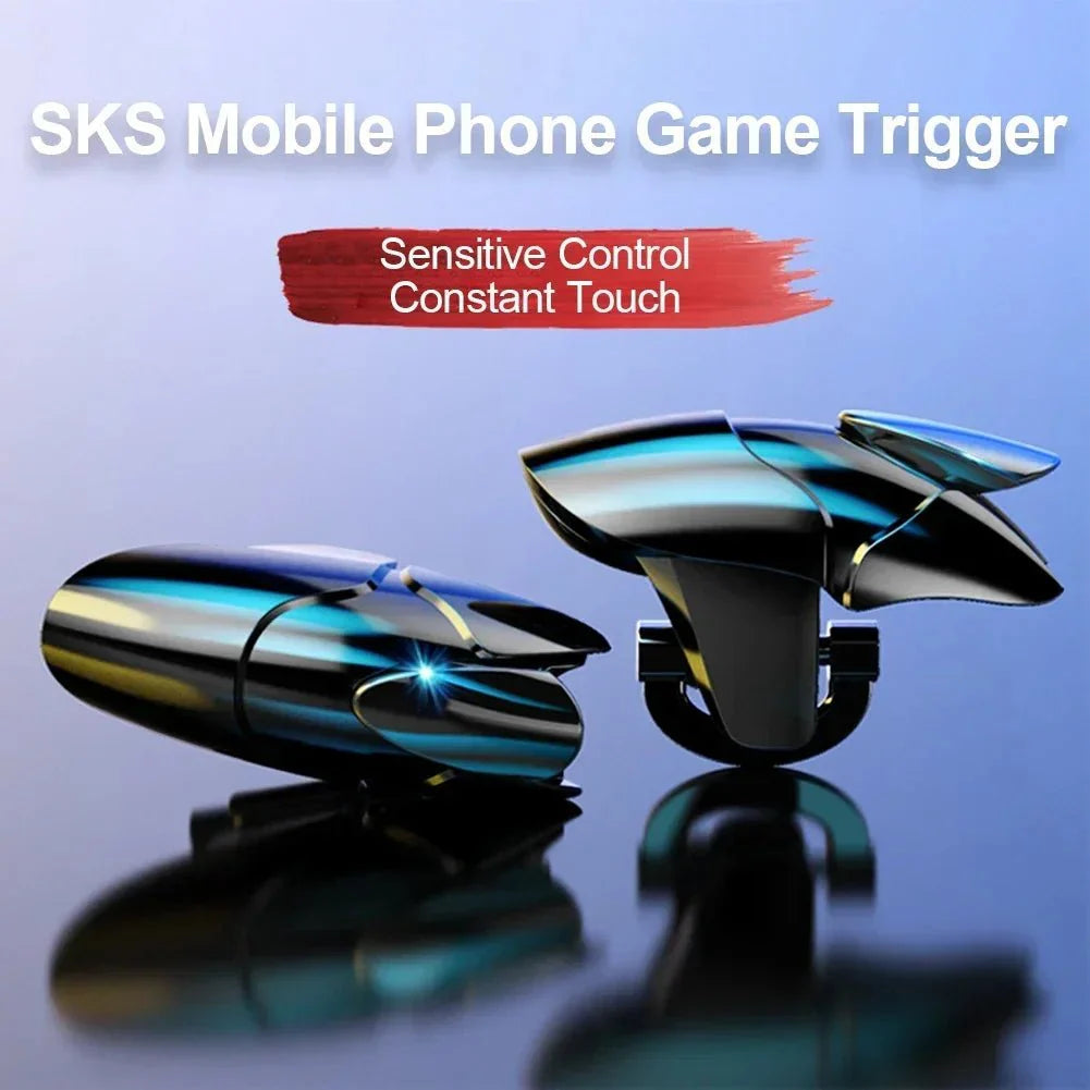 Mobile Game Triggers (2 Pack) | Shark-Style PUBG L1R1 Shooting Controller for iOS & Android