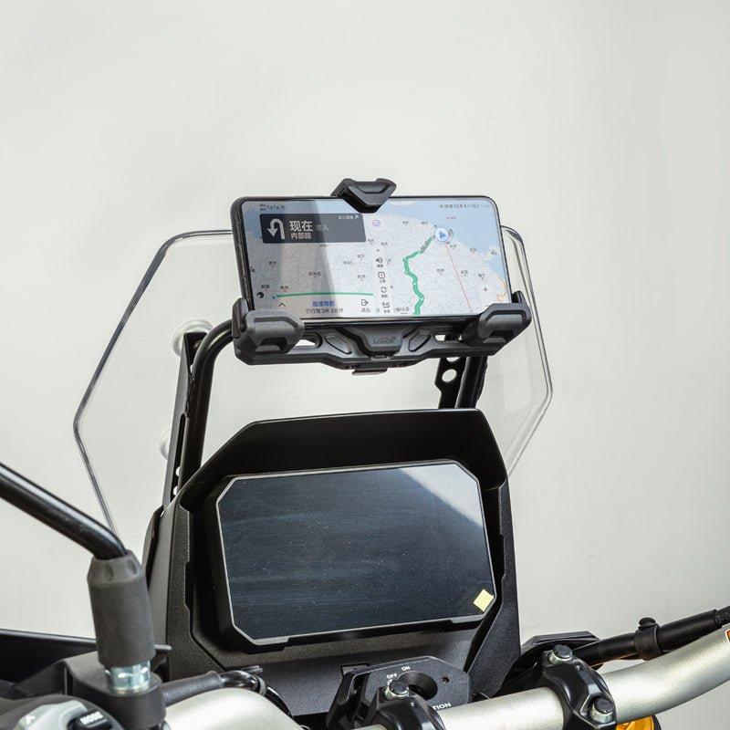 LOBOO PH02S Motorcycle Phone Holder – Adjustable, Anti-Vibration, Wireless Charging