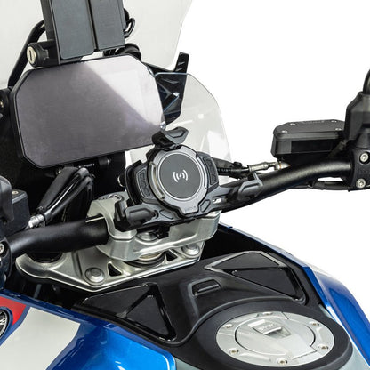 LOBOO PH02S Motorcycle Phone Holder – Adjustable, Anti-Vibration, Wireless Charging