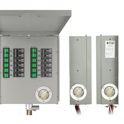 12-Circuit 120/240V 30A Non-Automatic Transfer Switch