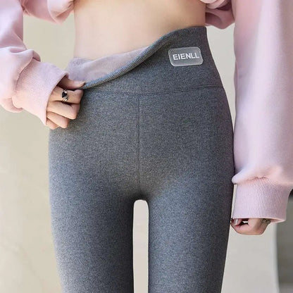 Navy Blue High Waist High Elastic Threaded Underwear Leggings