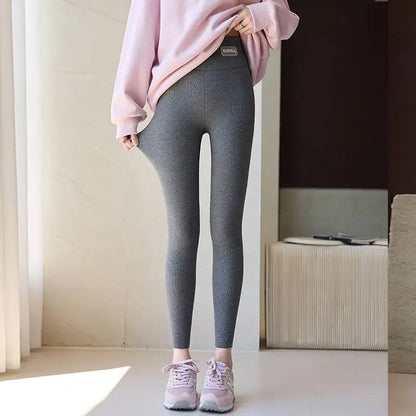 Navy Blue High Waist High Elastic Threaded Underwear Leggings