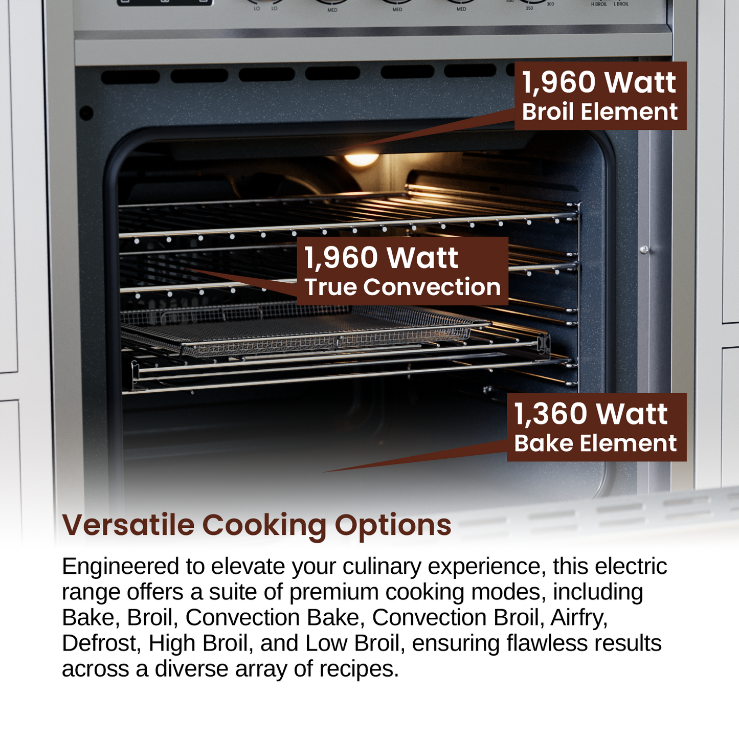 Cuisinière électrique Rangaire 24 po avec four à convection AirFry autonome en acier inoxydable RRE241TS