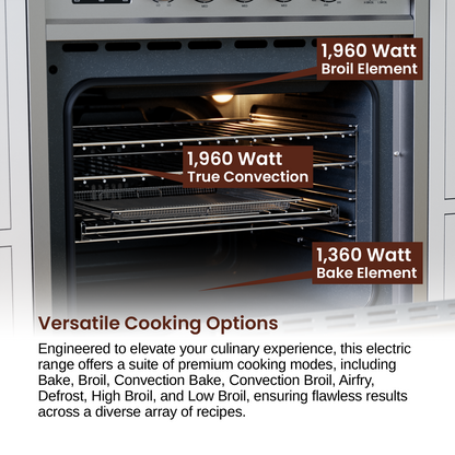 Cuisinière électrique Rangaire 24 po avec four à convection AirFry autonome en acier inoxydable RRE241TS