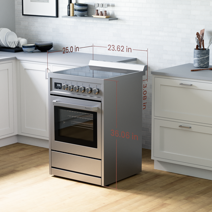 Cuisinière électrique Rangaire 24 po avec four à convection AirFry autonome en acier inoxydable RRE241TS