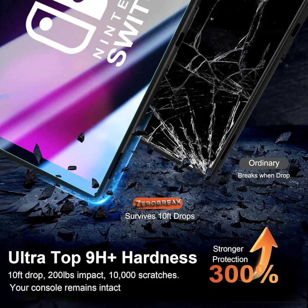 Nintendo Switch 2 Tempered Glass Screen Protector with Joystick Cap | Full Coverage Protection